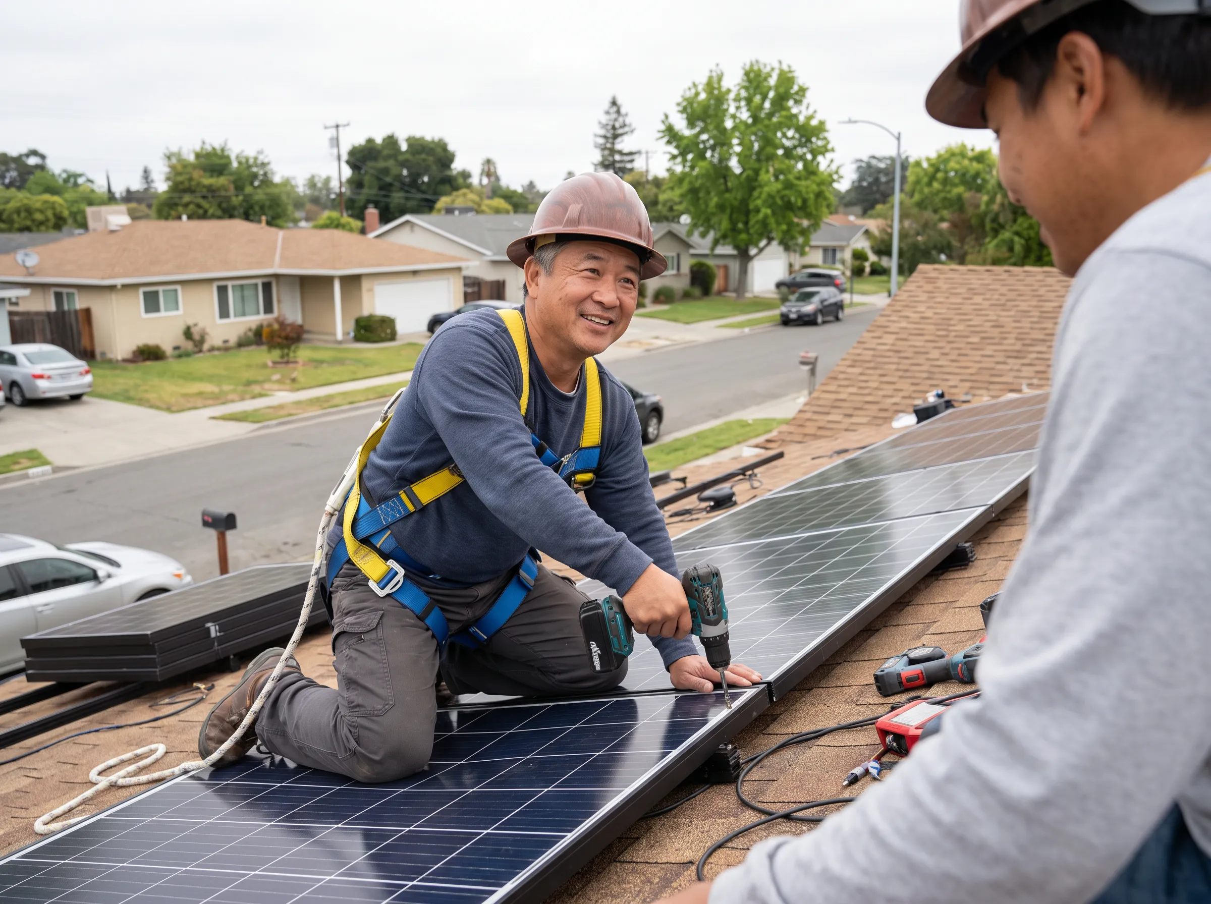 Solar crew at work